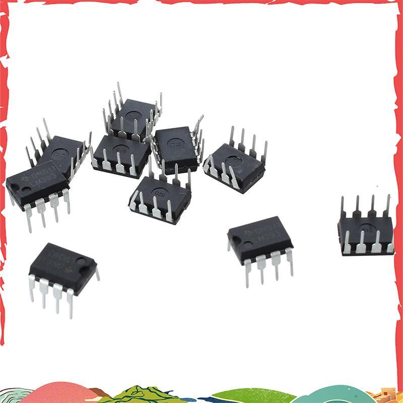 10 PCS LM393N LM393 DIP-8 Low Power Dual Voltage Comparator สีเขียวสาขา1