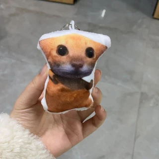 น่ารัก Meme Cat Plush พวงกุญแจเสียงแมวตลก Oiiaioooiai Diy สติ๊กเกอร์ตกแต่ง