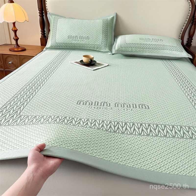 Cool Mat เครื่องน้ําแข็งฤดูร้อนชุดสามชิ้นฤดูร้อนที่นั่งนุ่มมารดาผ้าไหมเด็ก Cool Grade Wash pe หนา Se