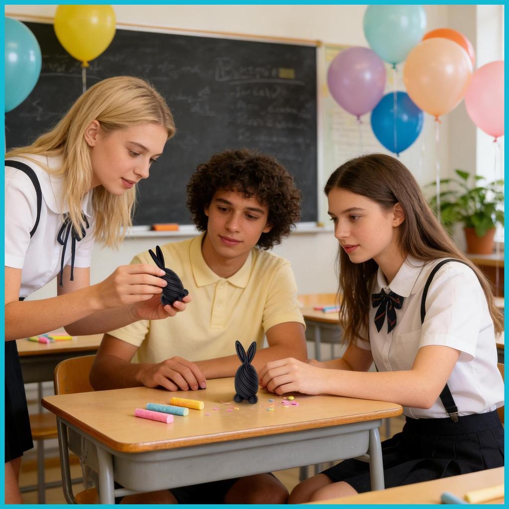 Easter Egg Bunny Collectible หมุน Sensory Figurines Easter Bunny Figurines สําหรับครอบครัวเพื่อนผู้ใ