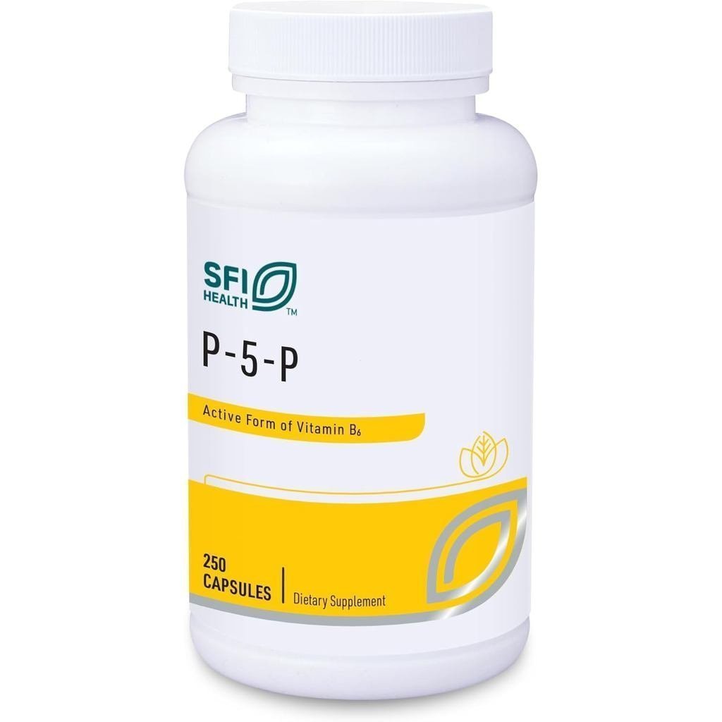 Klaire Labs SFI Health P-5-P 30 มิลลิกรัม (Vitamin B6), สำหรับการสนับสนุนการทำงานตับและกระบวนการเผาผ