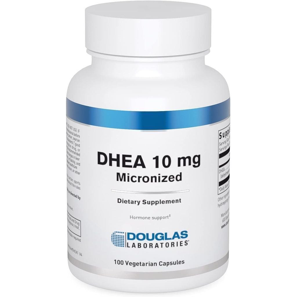 Douglas Laboratories DHEA 10 mg Capsules - Micronized - รองรับฮอร์โมนสมดุล, ภูมิคุ้มกัน, สมอง, สุขภา