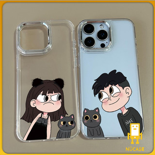 ความรู้สึกขั้นสูง จัดส่งจากประเทศไทย เคสคู่รักโกรธสำหรับ iPhone เคสไอโฟน 13 12 11 PRO MAX 16 15 14 X XS MAX XR 7/8P