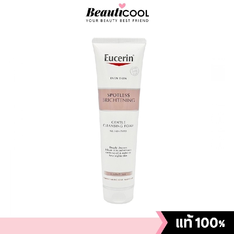 Eucerin Spotless Brightening Gentle Cleansing Foam 150g (ไม่มีซีล) โฟมล้างหน้า สูตรลดจุดด่างดำ