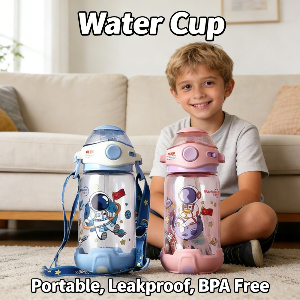 Bottle Straw Kids Water Free BPA Botol Air Kanak Viral Budak