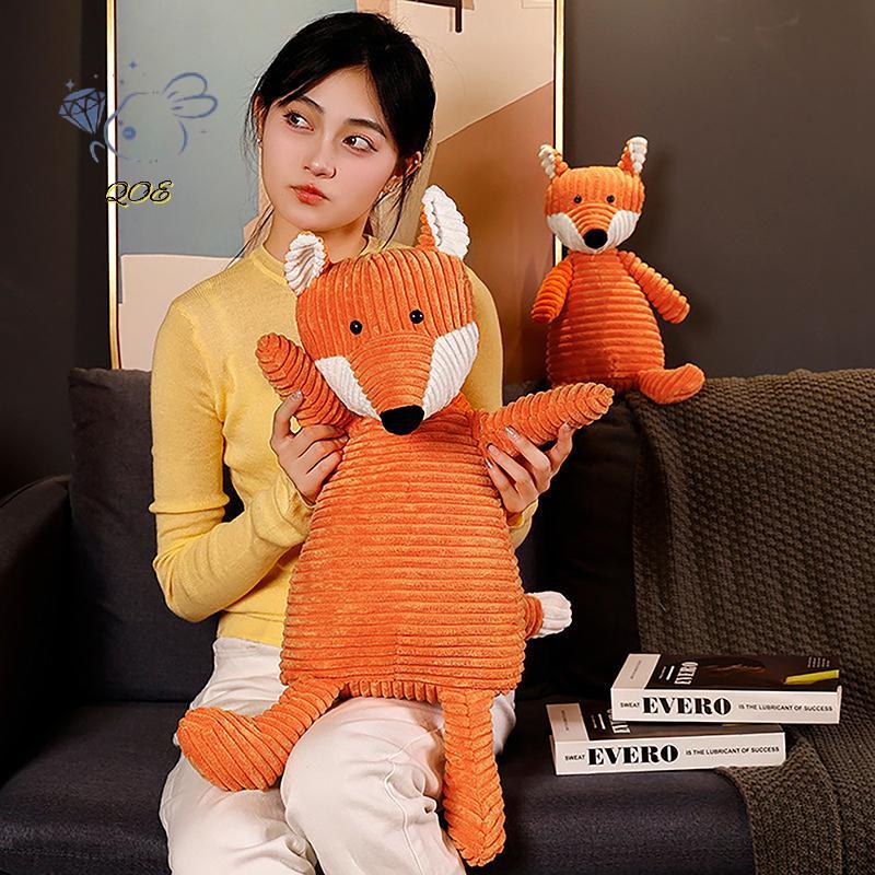 [QOE] ป่าสัตว์ป่าคอสเพลย์ตุ๊กตาสัตว์ลายตุ๊กตาสีส้ม Fox ตุ๊กตาของเล่นตุ๊กตา Huggable Sleepingpanion ส