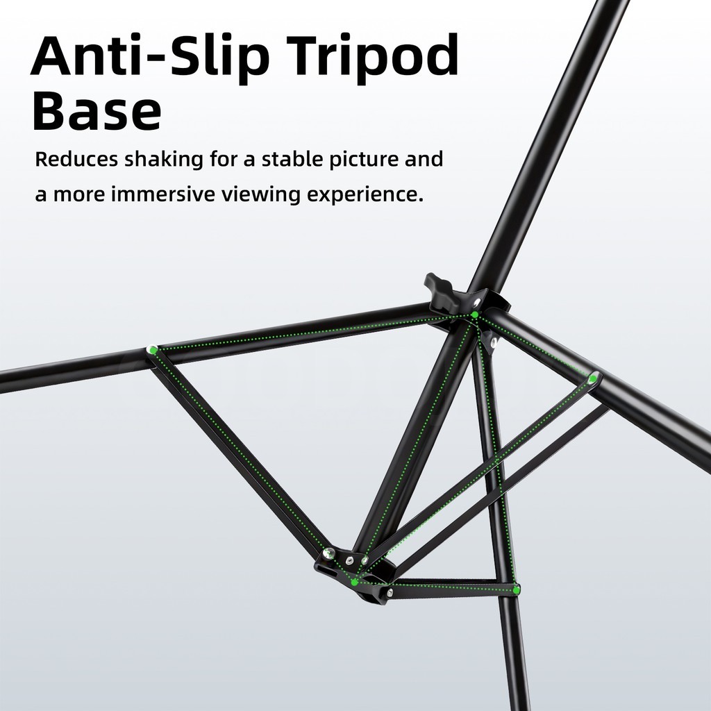 GOOJODOQ ตัดออก ขาตั้งโปรเจคเตอร์แบบพกพาปรับความสูงได้ถึง160ซมถาดโลหะขนาดใหญ่ติดตั้งง่ายและรวดเร็ว - รูปที่ 7