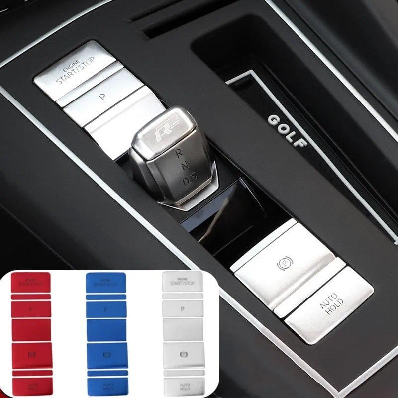 คอนโซลกลางรถ Handbrake Auto Hold P ปุ่มสวิทช์ฝาครอบ Trim Fit สําหรับ Volkswagen VW Golf 8 MK8 2020-2