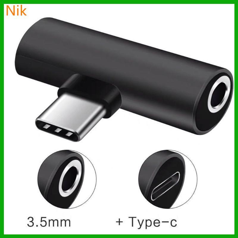 บ.ลค.ต.ศ. 2in1 USB C to 3 5mm Headphone Adapter Portable Type C to Headphone Jack Charger Jack Conve