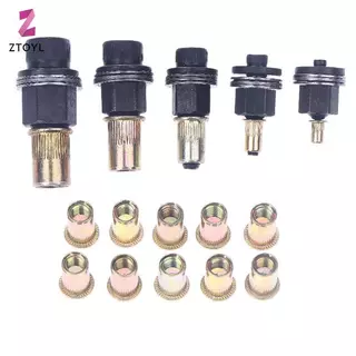 Null 11 ชิ้นคู่มือ Riveter Nut เครื่องมืออุปกรณ์เสริมสําหรับถั่ว M3 M4 M5 M6 M8 M10 M12 ง่ายติดตั้ง Hand Rivet Nut null