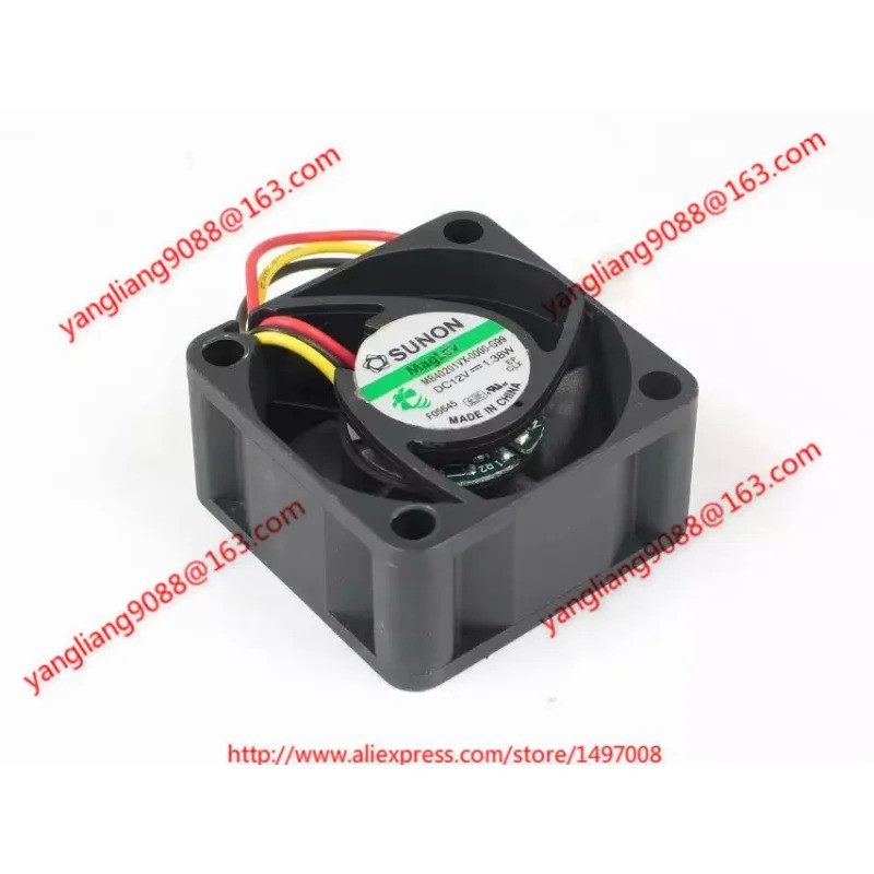 SUNON MB40201VX-0000-G99 DC 12V 1.38W 40X40X20mm พัดลมระบายความร้อนเซิร์ฟเวอร์