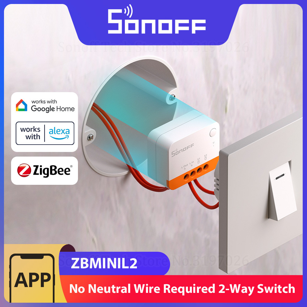 SONOFF ZBMINIL2 Extreme ZigBee สวิทช์ไม่มีสายเป็นกลางที่จําเป็น Smart Home Two-Way Control eWeLink A