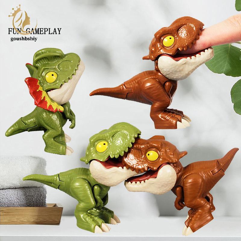 [GOY] Jurassic Finger Dinosaur Triceratops Tyrannosaurus ของเล่นเด็ก Creative Finger กัดไดโนเสาร์ Interactive ของเล่นเด็กของขวัญ TH