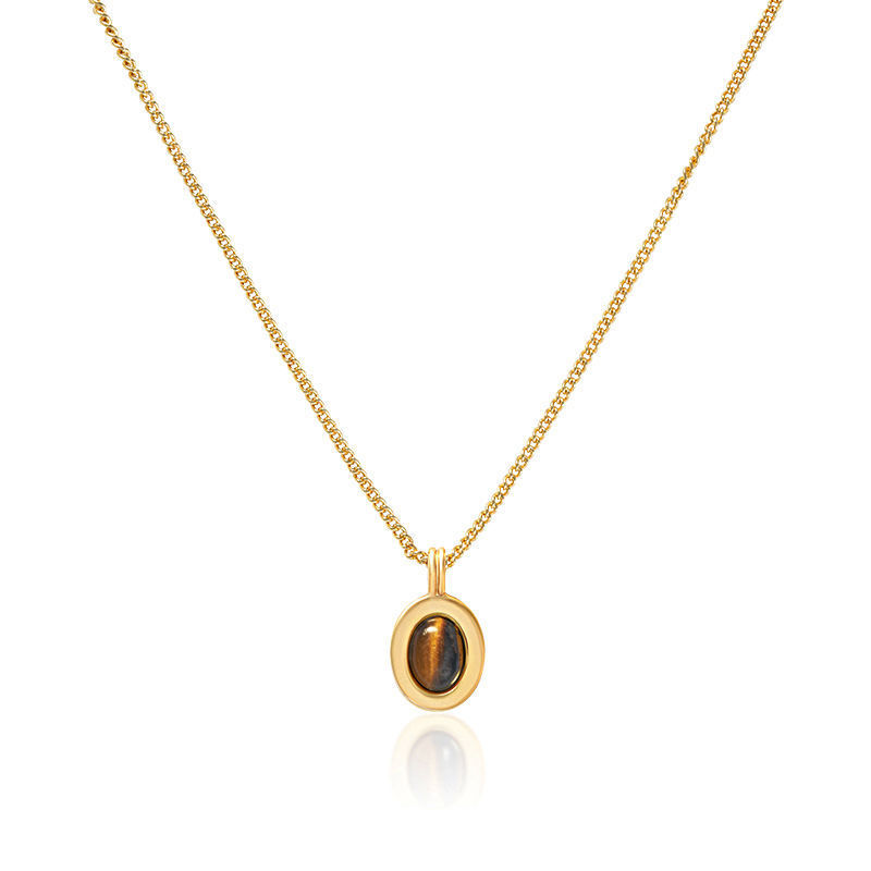Luxury Design Tiger Eye Niche Original Series ยุโรปอเมริกันแขวนประณีตของขวัญจี้ Clavicle Chain สร้อย