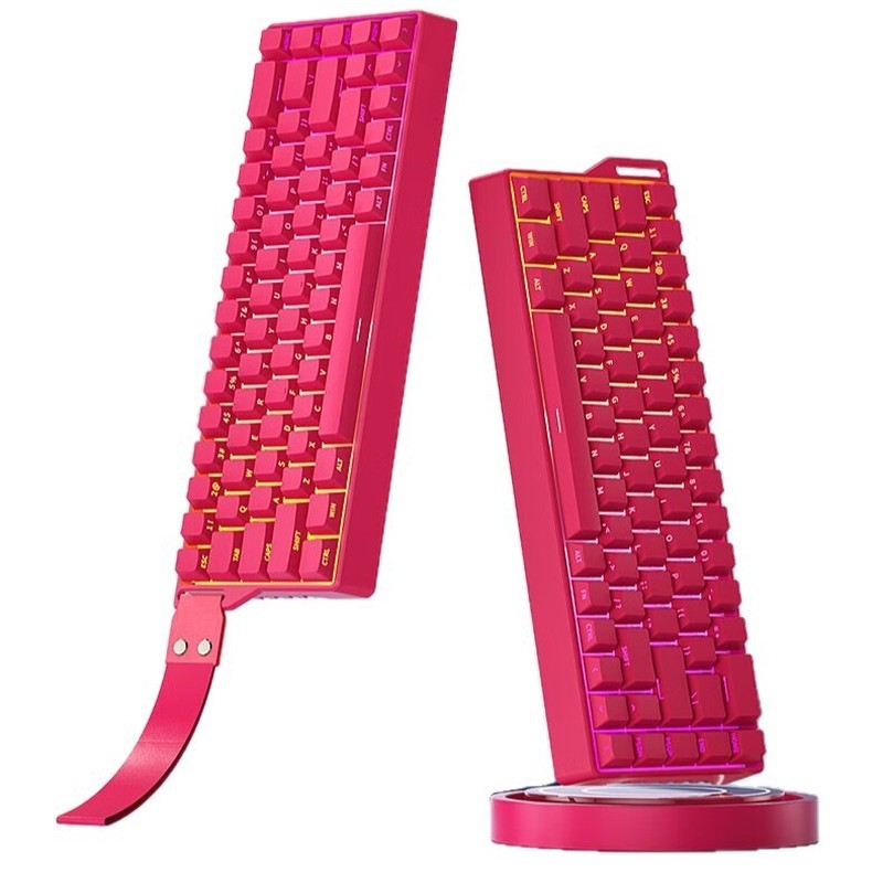 เฉิงตู Yunshu Yaofeng Technology Co., Ltd. FV K68 Gaming Mechanical Keyboard การเชื่อมต่อสามโหมด 68 