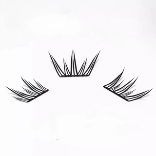 DlY แต่ละคลัสเตอร์ Blue Tears ธรรมชาติหนา Lashes Extension แถบขนตาปลอมขนตาส่วนบุคคล