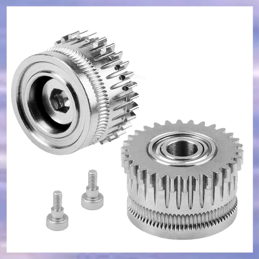 เกียร์ปรับโครงสร้างเหล็กแข็งสําหรับ K1/K1C/K1 Max/Ender3v3/V3Plus เกียร์คู่ที่ทนต่อการสึกหรอ