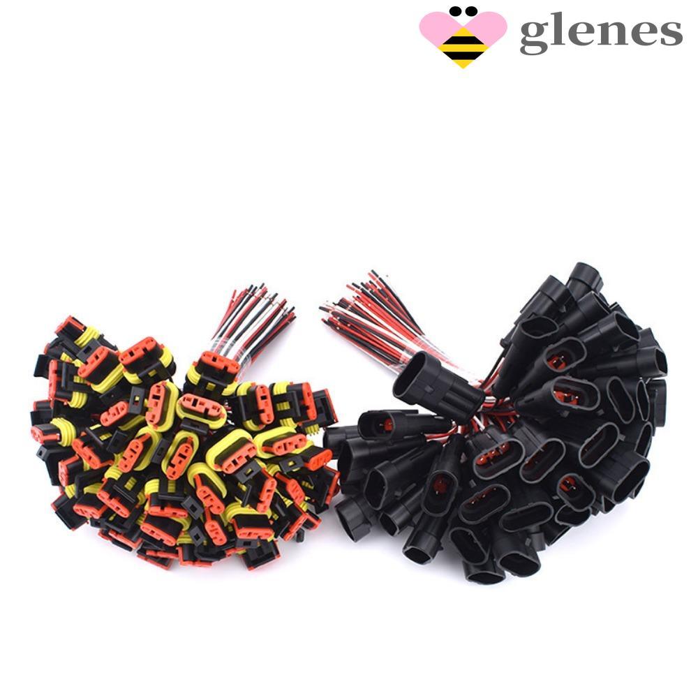 GLENES ปลั๊กขั้วต่อสายไฟรถ Plug-In Unit Wear-Resisting 1P 2P 3P 4P 5P 1 2 3 4 5 6 Way ชายหญิงชายหญิง