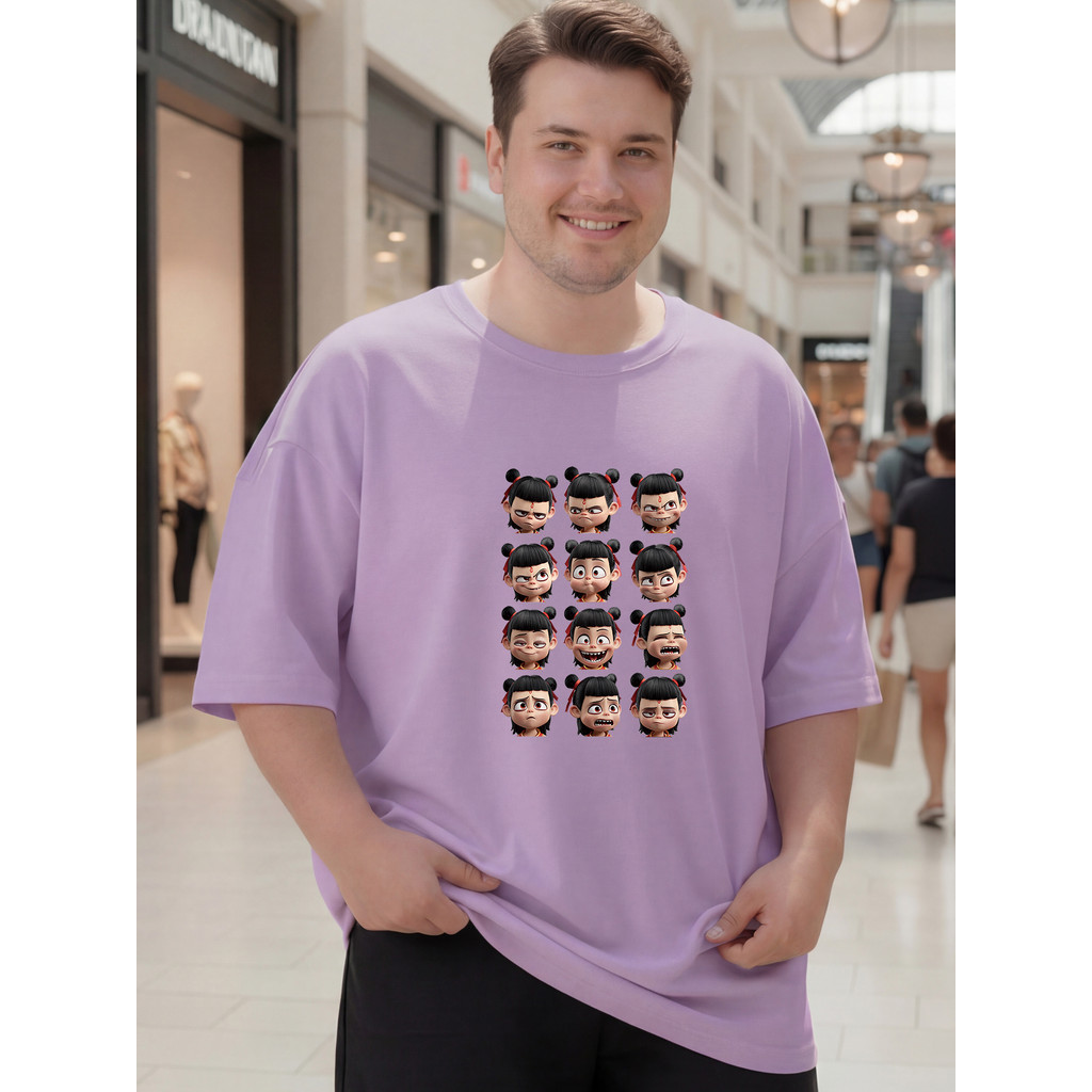 2Y612 [AIYOU] Lelaki Baju T เสื้อผู้ชาย Tshirt XL-5XL Crop Top เสื้อยืดขนาดบวกรอบคอเสื้อผ้าผู้ชายเกา