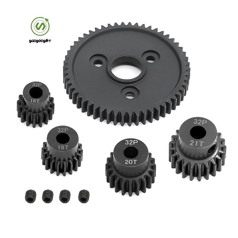 [gangong1kr]Metal Spur Gear 54T 0.8 32P 3956 พร้อม 16T 18T 20T 21T ชุดเกียร์สําหรับ 1/10 Slash Stamp
