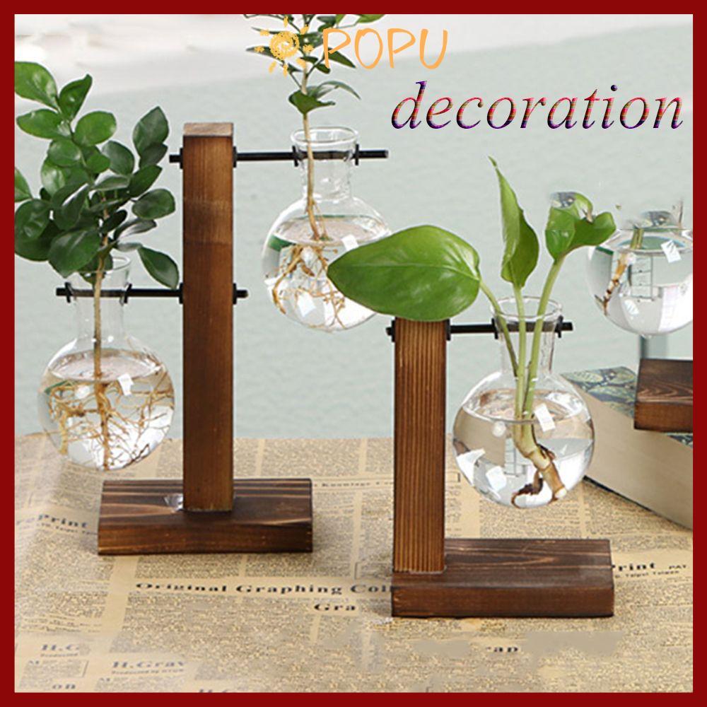 POPU Hydroponic Plant แจกันตกแต่งบอนไซชาวไร่กรอบไม้