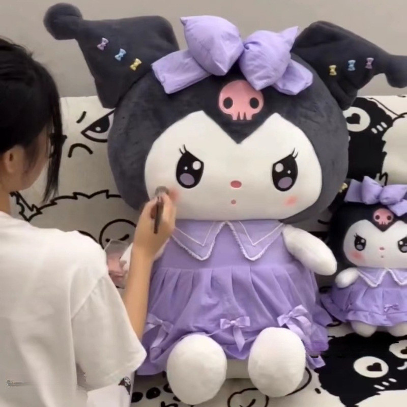 ตุ๊กตาคุโรมิ Kuromi ตุ๊กตาของเล่นตุ๊กตา Kuromi ตุ๊กตาสาว Skull Mikurumi Melody 7NKU