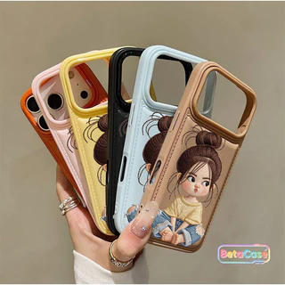 เคสโทรศัพท์ลายเด็กผู้หญิงหน้าบึ้งน่ารัก Case iPhone 17 16 15 14 13 12 11 11 11pro 15plus