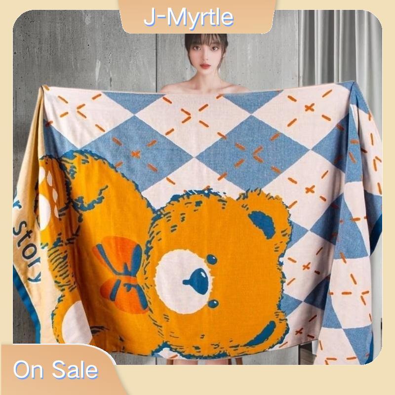 ผ้าขนหนูผ้ากอซขนาดใหญ่ J-Myrtle ผ้า Thi และคุณภาพสูง (80*160ซม.) ผ้าขนหนูทอ 4 ชั้น ดูดซับน้ําได้ดี ระบายอากาศดีเยี่ยม และไม่ทําให้เกิดการกัดได้ดี