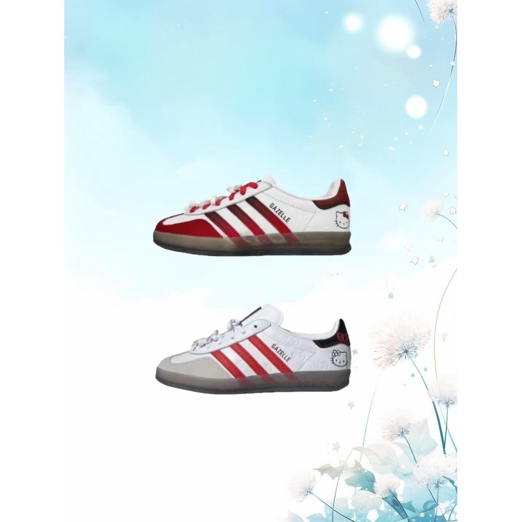 🔥พร้อมส่ง🔥 Hello Kitty adidas originals GAZELLE INDOOR รองเท้าแบดมินตัน รองเท้าผู้ชาย Unisex