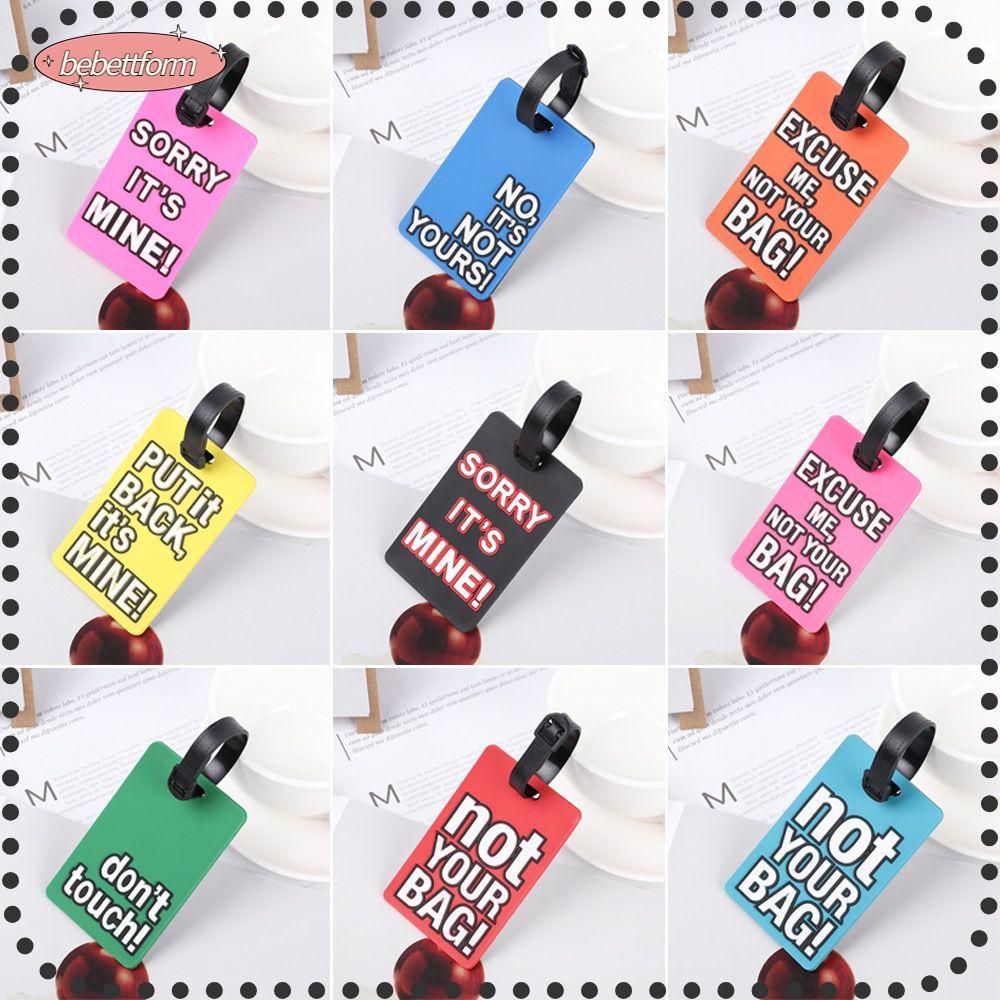BEBETTKISS Travel Tag ผู้หญิงแฟชั่น PVC Baggage Boarding Label Travel Accessories Baggage Holder