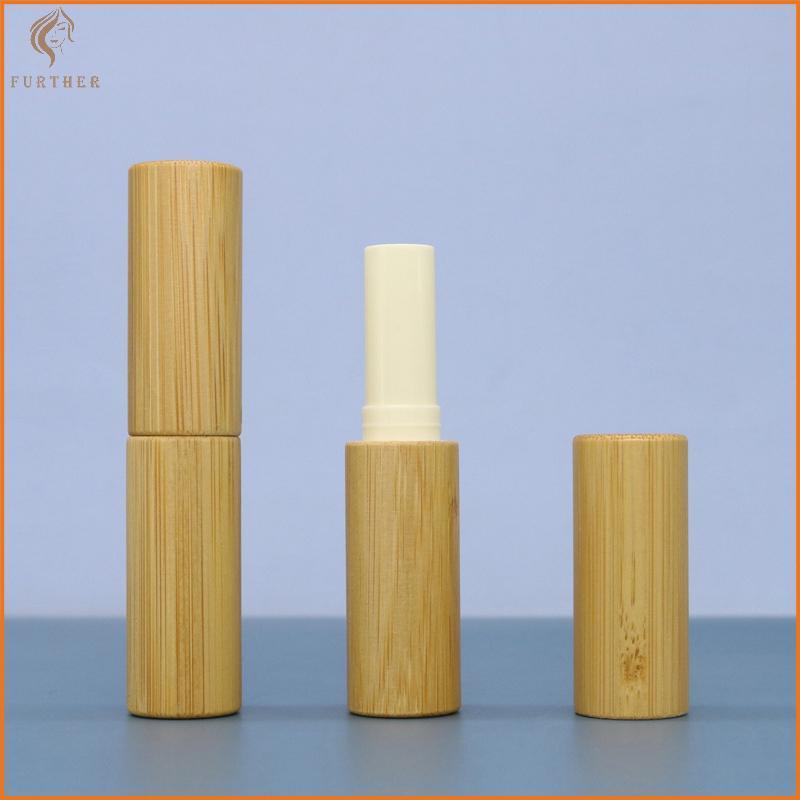 [FT] 1 ชิ้น 2.8g Bamboo Lipsti Tube Top Grade Lip Balm Sub Paage DIY Empty Bamboo Lipgloss Container