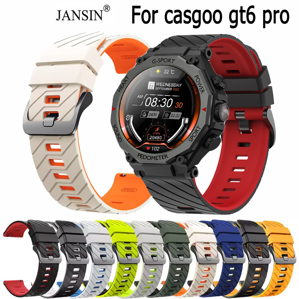 สายรัดสายนาฬิกา แบบซิลิโคน สำหรับ casgoo gt6 pro นาฬิกา สมาร์ทวอทช์
