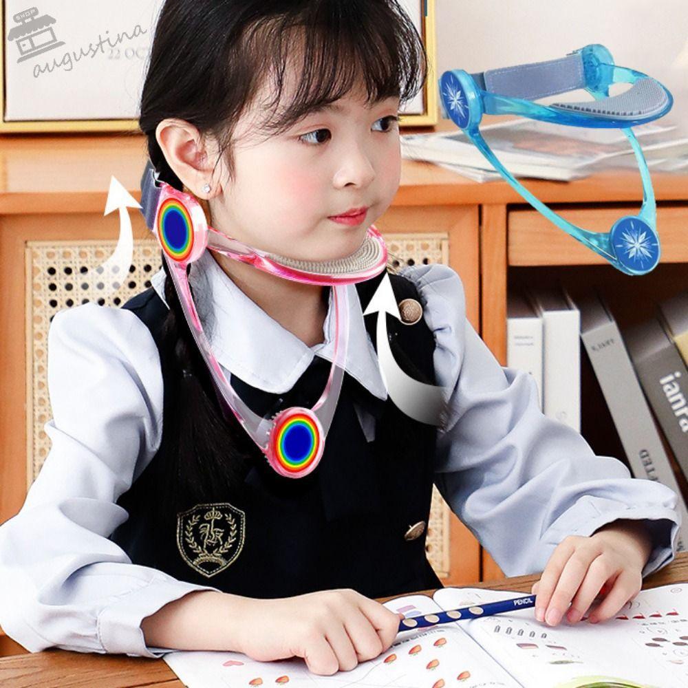 AUGUSTINA รั้งพยุงกระดูกสันหลังส่วนคอ, 360 หมุนได้ PC + TPU วงเล็บพยุงคอ, ปรับสีฟ้าพับคอไปข้างหน้า C