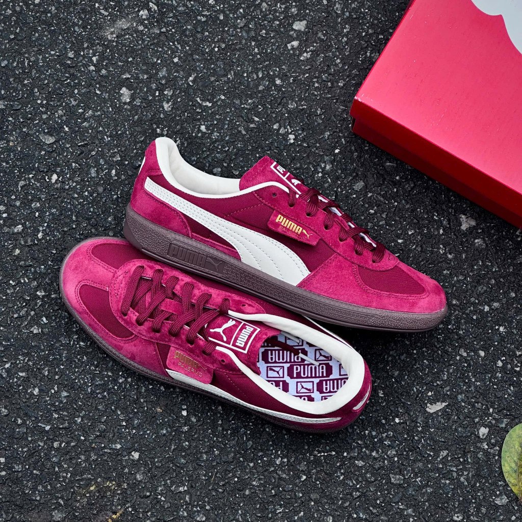 Puma Palermo OG Thetense Red White Anti-Dent Shoes Slingshot Size Premium Brown Puma Palermo Shoes