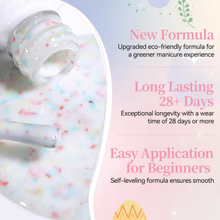 BORN PRETTY 6 ชิ้นครีมสีขาวสีชมพูสีฟ้าเจลเล็บชุดที่มีสีสัน UV เจลเล็บกึ่งถาวรเจลเคลือบเงาเล็บ