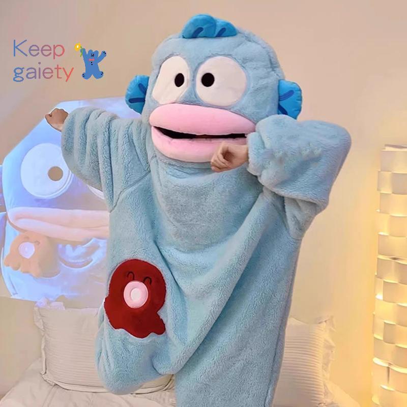 [Kpt-t] อะนิเมะตัวละครตลกชุดนอนชิ้นเดียว Kawaii คอสเพลย์เสื้อผ้า Flannel Keep Warm Thiened Coral Vel