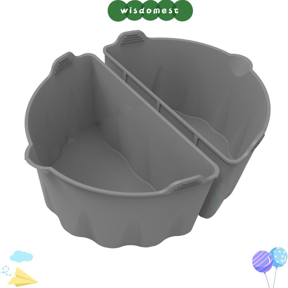 WISDOMEST หม้อหุงช้า Liner, ซิลิโคนไม่มีกลิ่น Divider ใส่, Slow Cooker Divider ประหยัดพื้นที่นํากลับ
