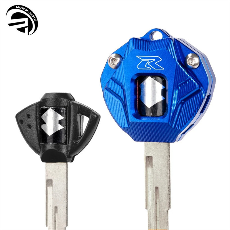 เหมาะสําหรับ Suzuki GSXR600 GXR750 GSXR1000 ดัดแปลงอลูมิเนียมกุญแจรถ + Key แขวนโซ่