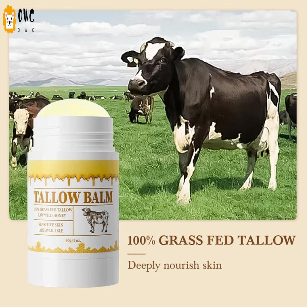 Beef Tallow Moisturizing Stick Organic Beef Tallow Face Moisturizer เหมาะสําหรับการใช้งาน On-The-Go