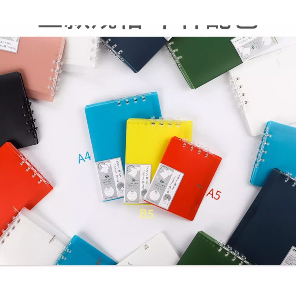 ญี่ปุ่น Kingjim954TY COMPACK NOTE Half-Fold Binder A5 Binder เปลี่ยน Core A5 High-Value Cover Light Thin Shell ไม่ใช่ Handy Binder Notebook