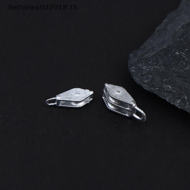 [bet] 12PCS จําลองเดี่ยว/Double-disc เพชรรูปรอก 11x4 มม.Rhombus Grooved Sheave อะไหล่สําหรับรุ่นเรือ