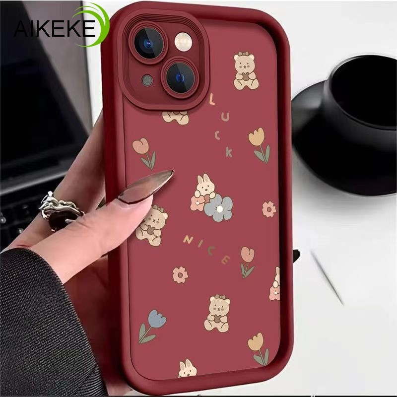 หมีกระต่ายปลอกสําหรับ IQOO Z9 Turbo + Lite Z9X Z8 Z7 Z7X Z7i Z6 Z1 Pro Z6 Z6X Z5 Z5X Z3 Z1X U5 U5 U5