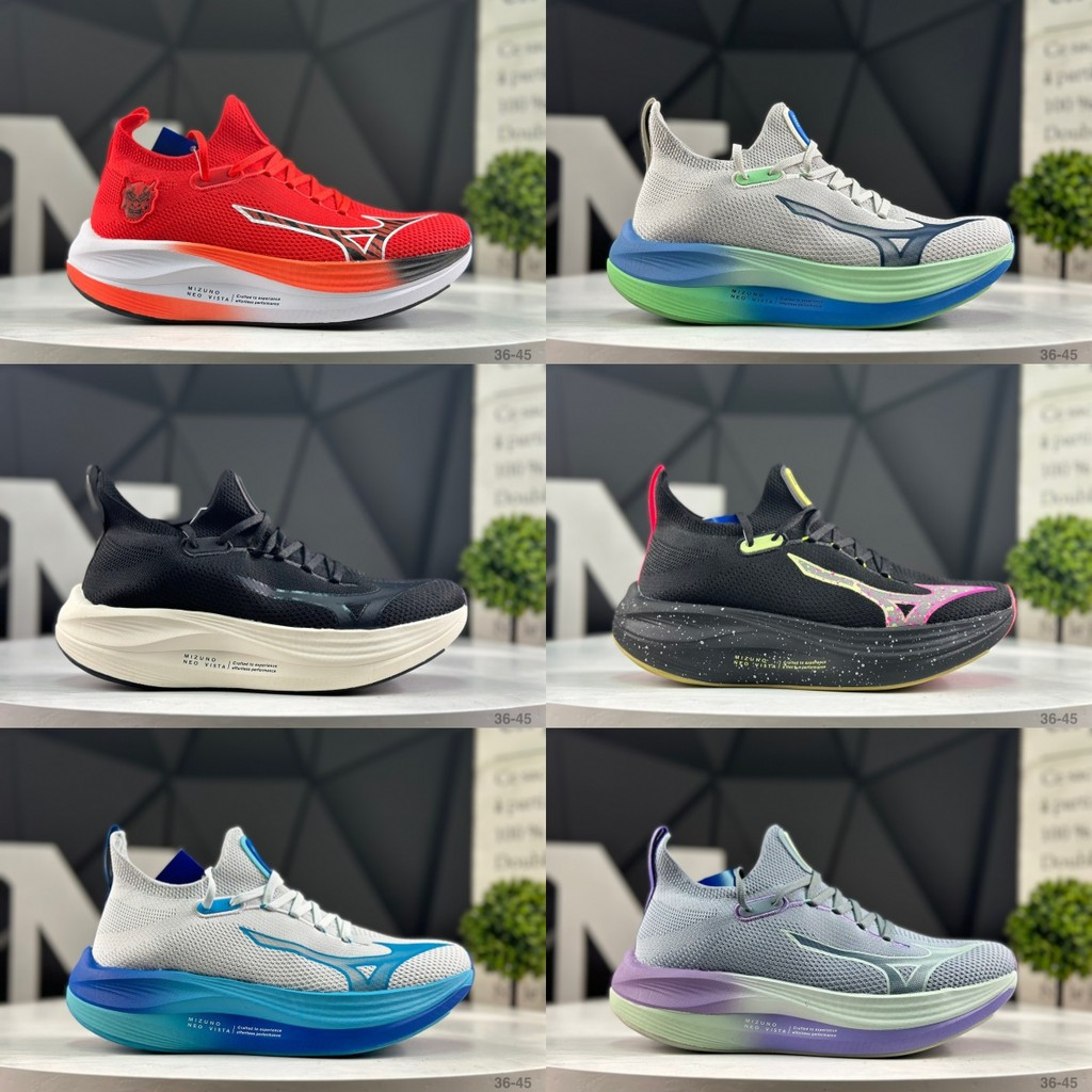 AVGL Mizuno Neo Vista รองเท้าวิ่งสําหรับผู้ชายและผู้หญิงรองเท้าผ้าใบตาข่าย Unisex คู่ Ultra-light รอ