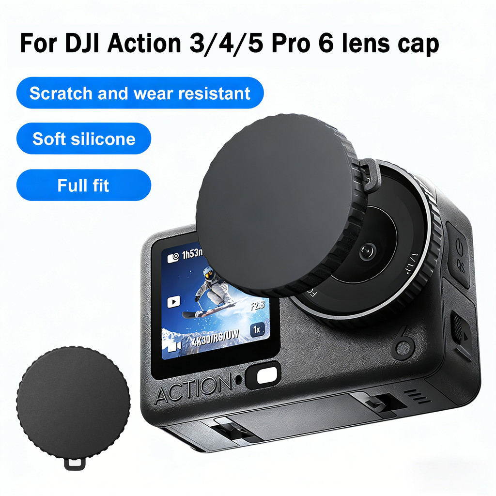 ฝา ครอบ เลนส์ กล้อง dji osmo action 3/4/5 Pro/6 Non Slip ซิลิโคนกันฝุ่นกล้องสําหรับ