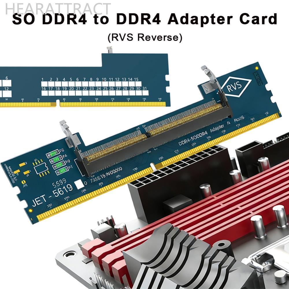 HEARATTRACT แล็ปท็อป SO DDR4 RAM ไปยังเดสก์ท็อป DDR4 อะแดปเตอร์การ์ดเครื่องทดสอบหน่วยความจํา SO DIMM