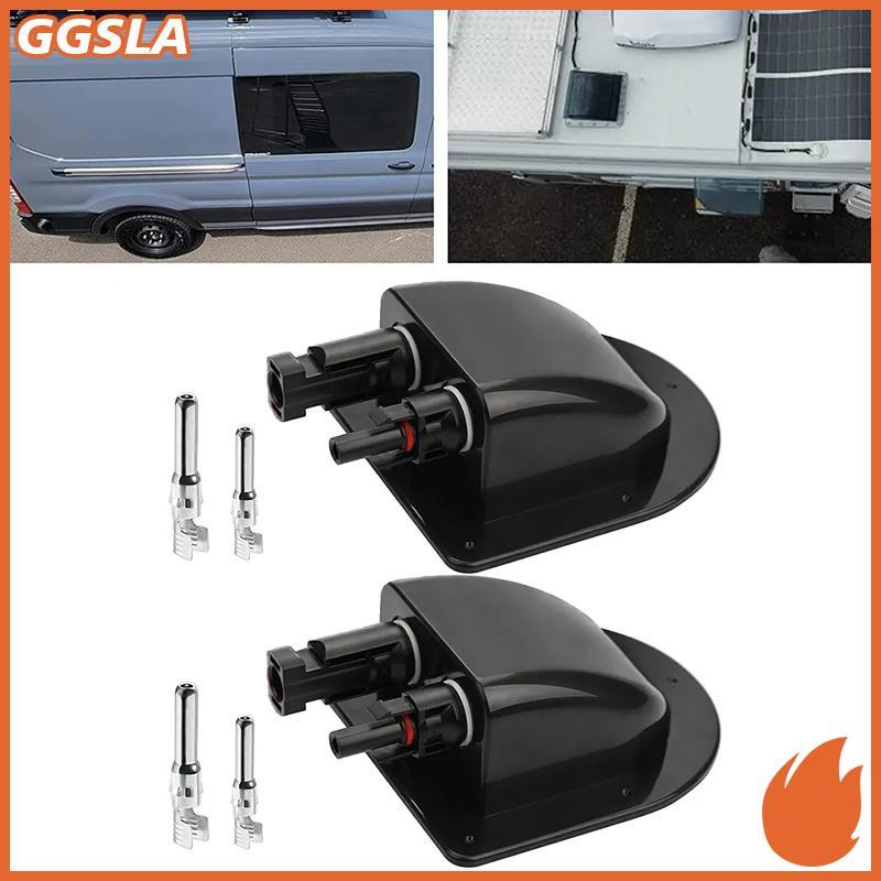 GGSLA แผงพลังงานแสงอาทิตย์ Double Hole สายไฟ Entry Gland ปิดผนึกกล่องโค้งสายเชื่อมต่อกันน้ําสําหรับ RV Caravan ใหม่