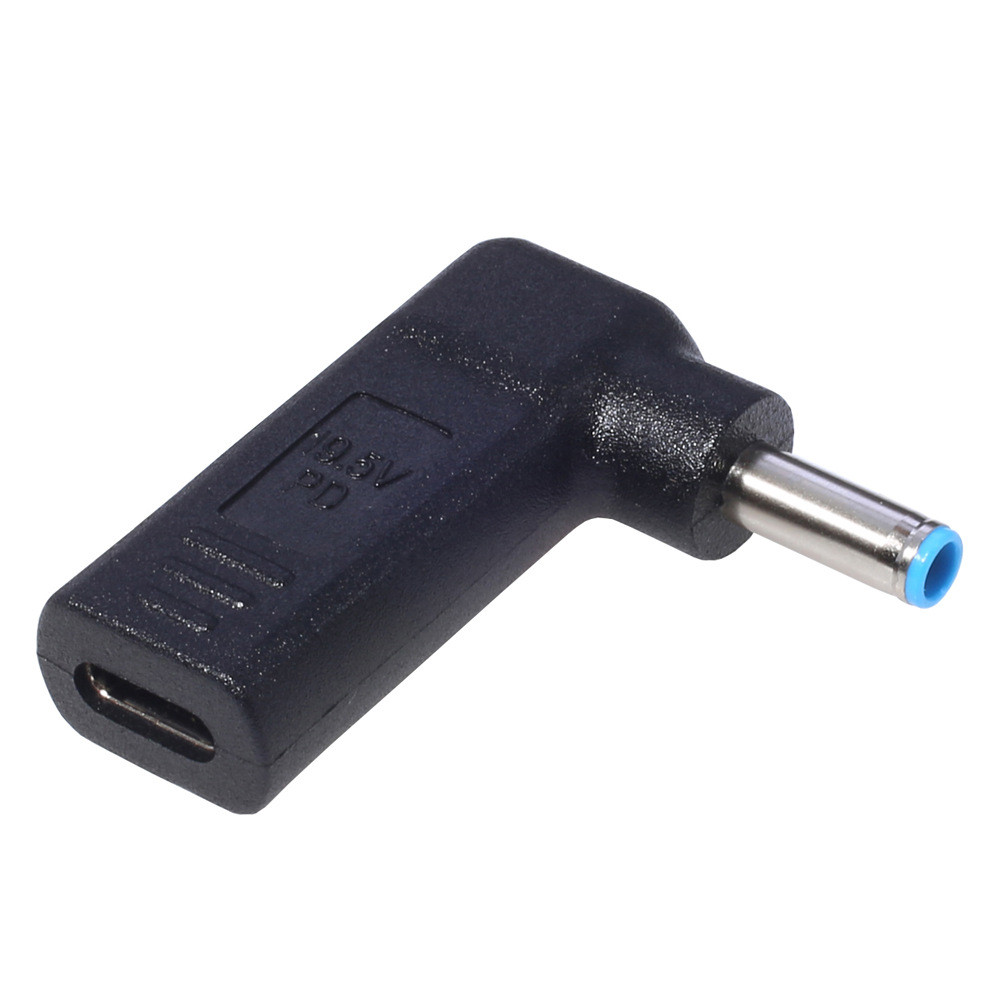 Type-C ถึง 4.5 * 3.0/4.5 X3.0 อะแดปเตอร์หม้อแปลงไฟฟ้า 65W ปลั๊กชาร์จเหมาะสําหรับแล็ปท็อป HP 19.5V3.3