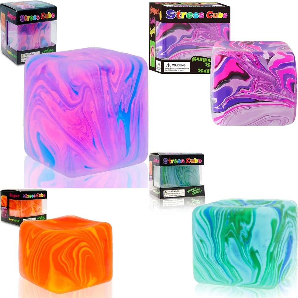 Fidget Toys Squishy Stress Cube, Stress Balls Stress Relief, Ice Squishy Cube Sugar Balls,Sensory To