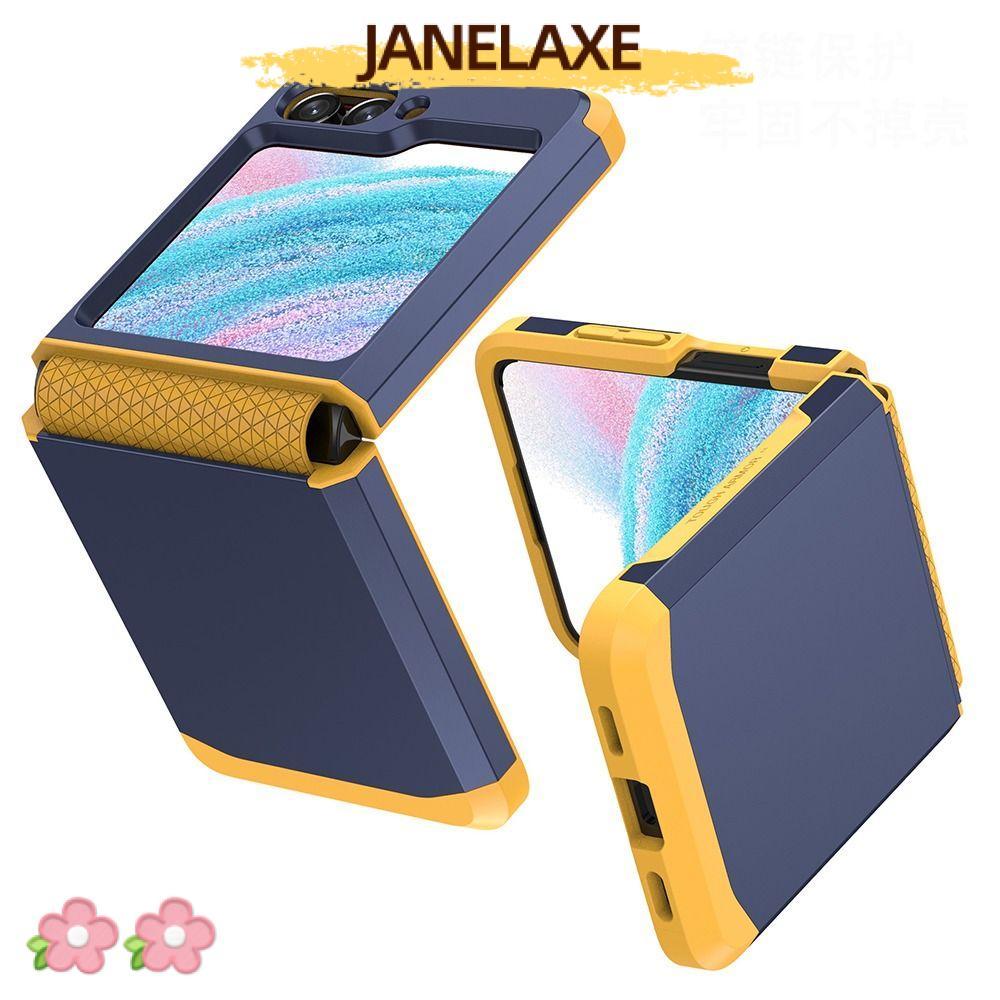 JANELAXE932JN 1 ชิ้นฝาครอบโทรศัพท์, PC TPU Shock Proof สําหรับ Z Flip 3/4/5, เกราะบานพับป้องกันโทรศั