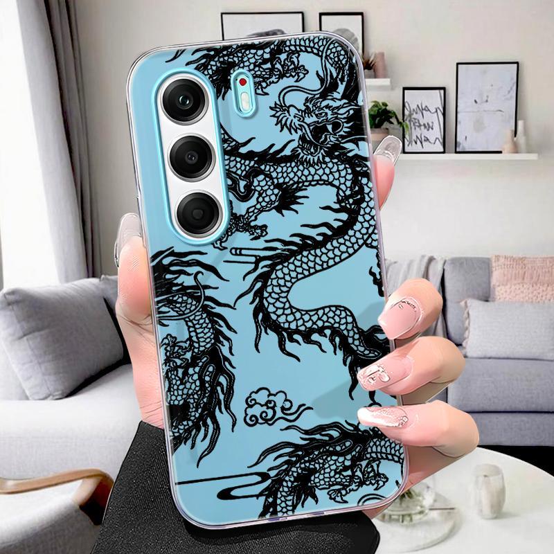 2 in 1 สําหรับ Tecno Camon 40 Pro 5G Camon 40 Pro 4G Techno Camon40 Matte Dragon Patterne เคสโทรศัพท